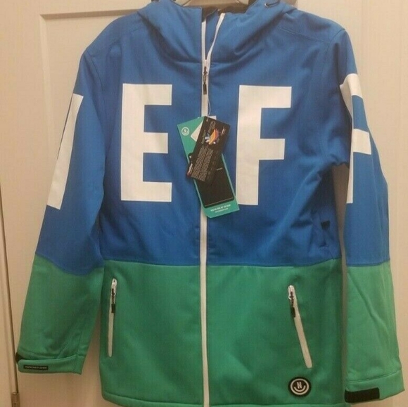 Neff Daily Blue & Teal 10K Softshell Jacket - Picture 7 of 8